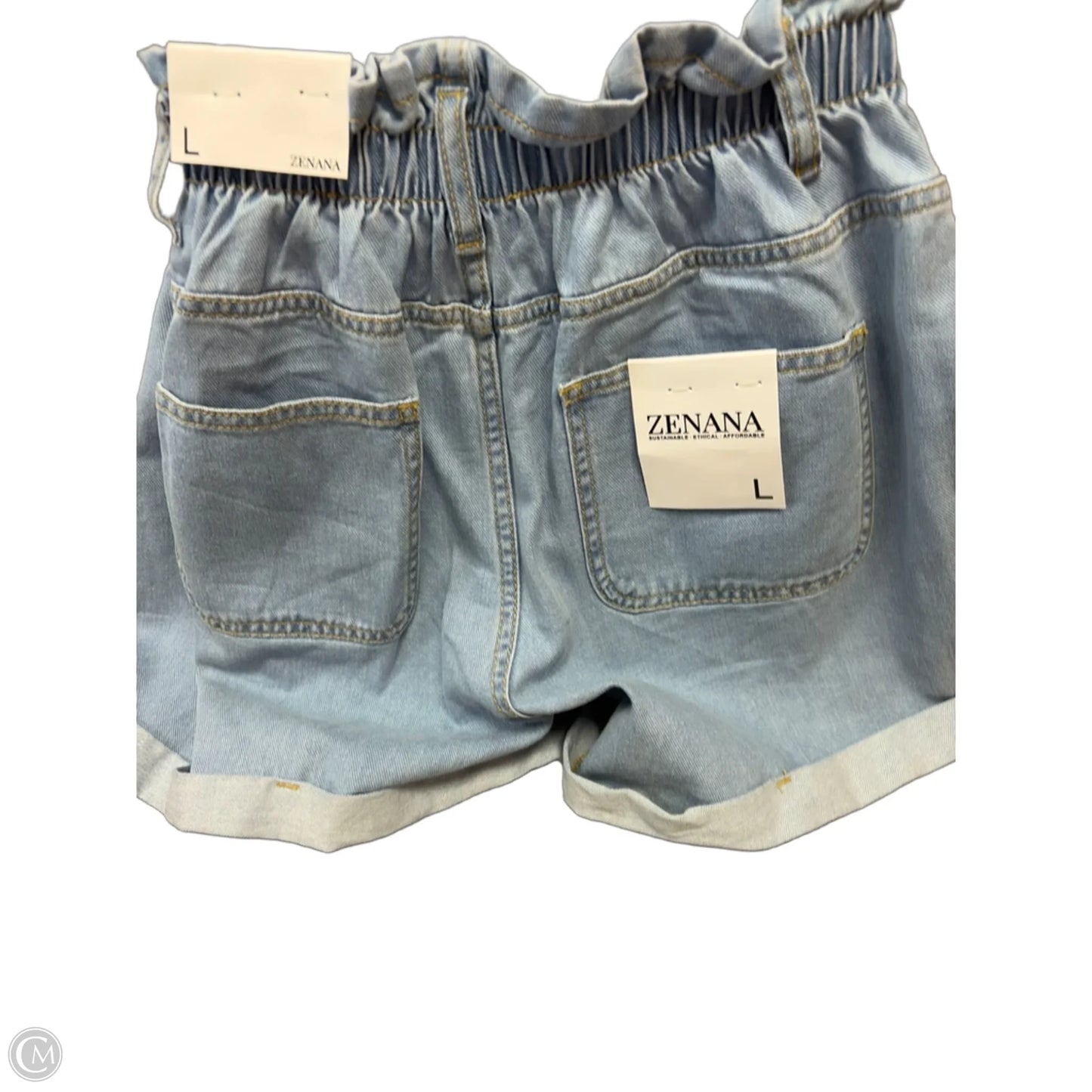 Shorts By Zenana In Blue Denim, Size: L