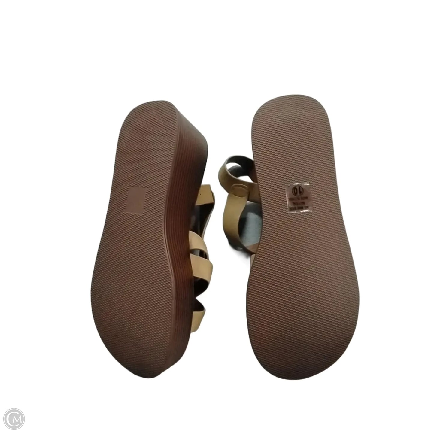 Sandals Heels Platform By Soda In Brown, Size: 10