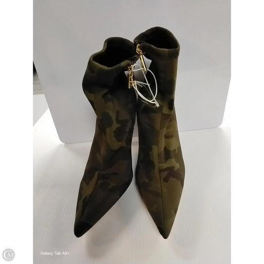 Boots Ankle Heels By Good American In Camouflage Print, Size: 5.5
