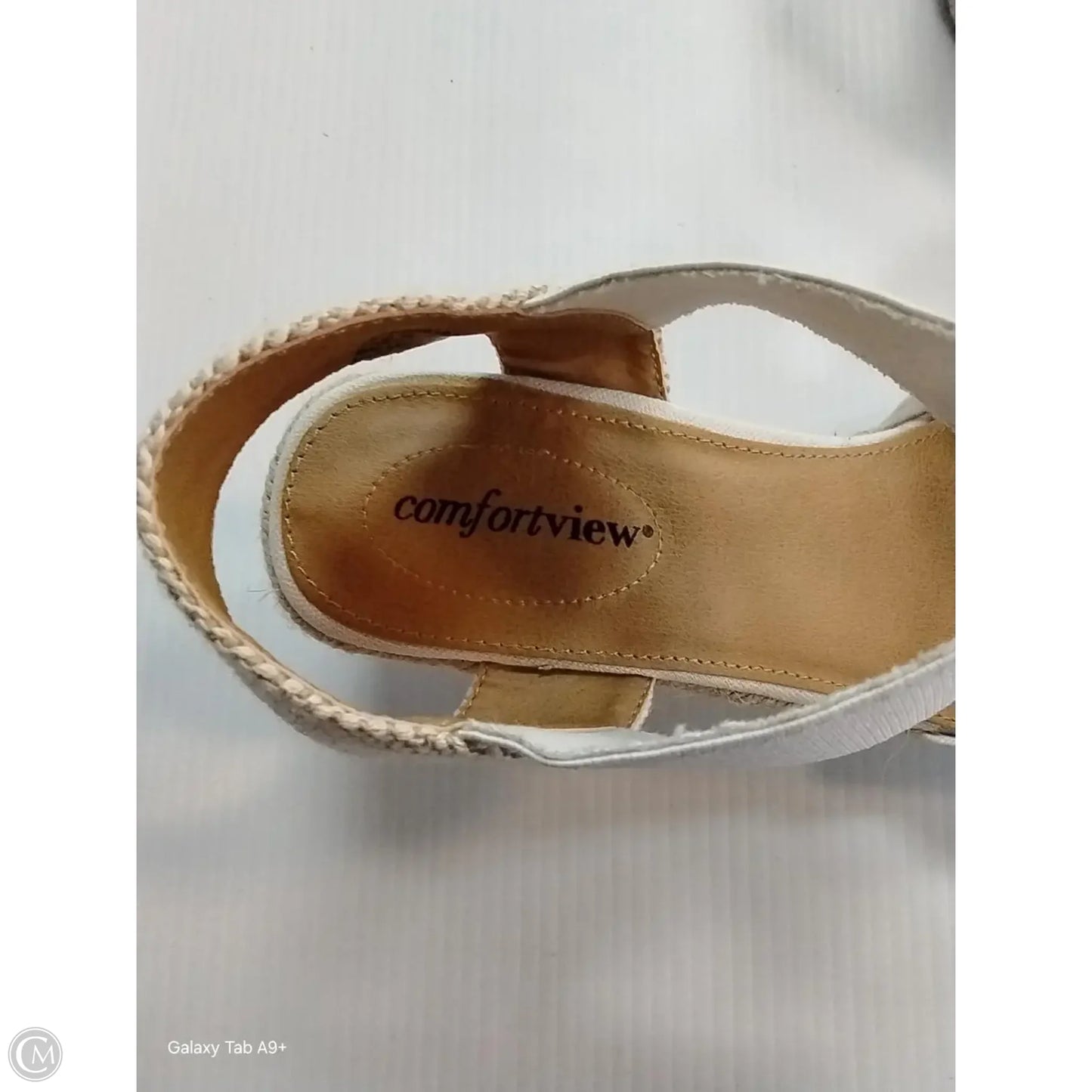 Sandals Heels Wedge By Comfortview In White, Size: 8.5