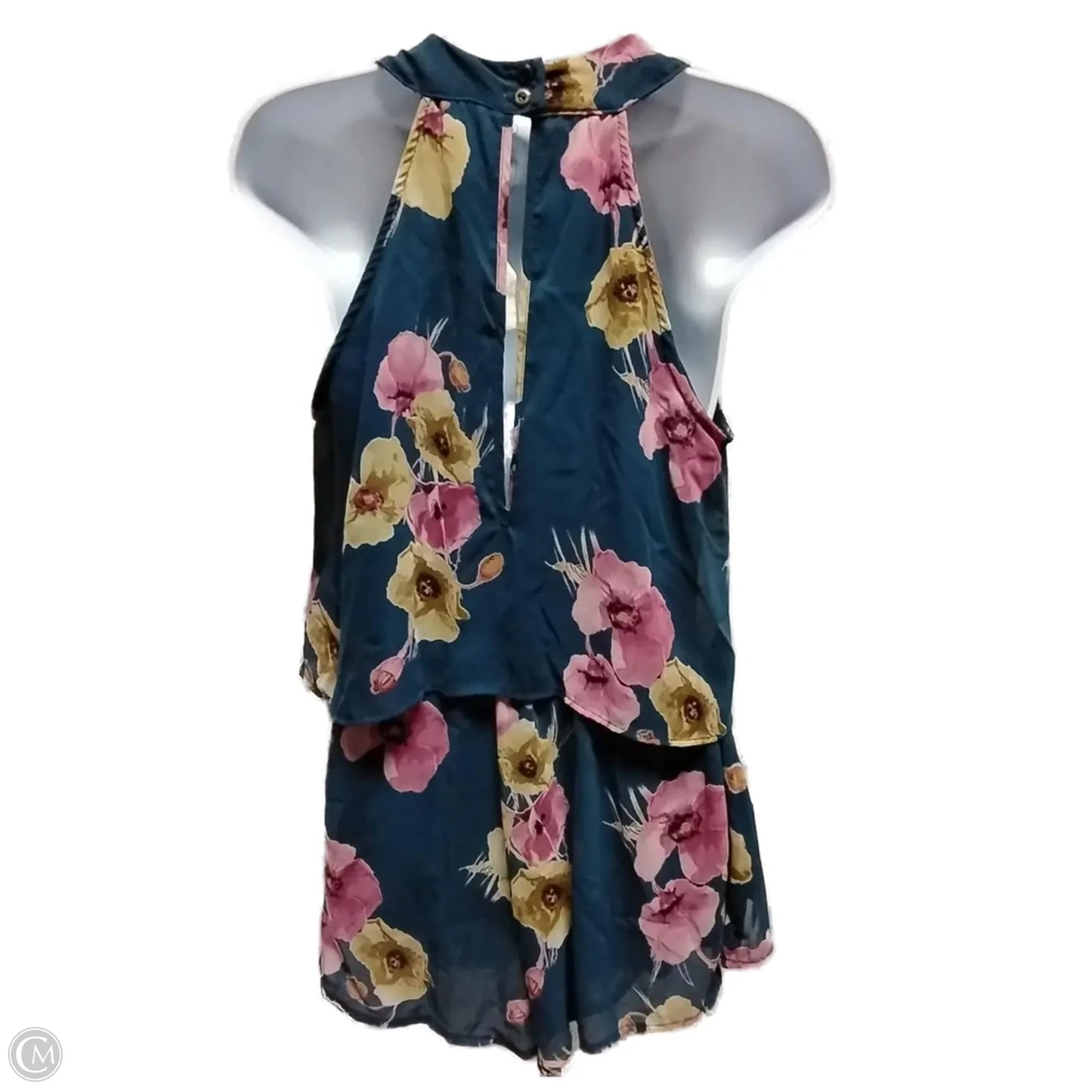 Blouse Sleeveless By Peace Love World In Blue, Size: L