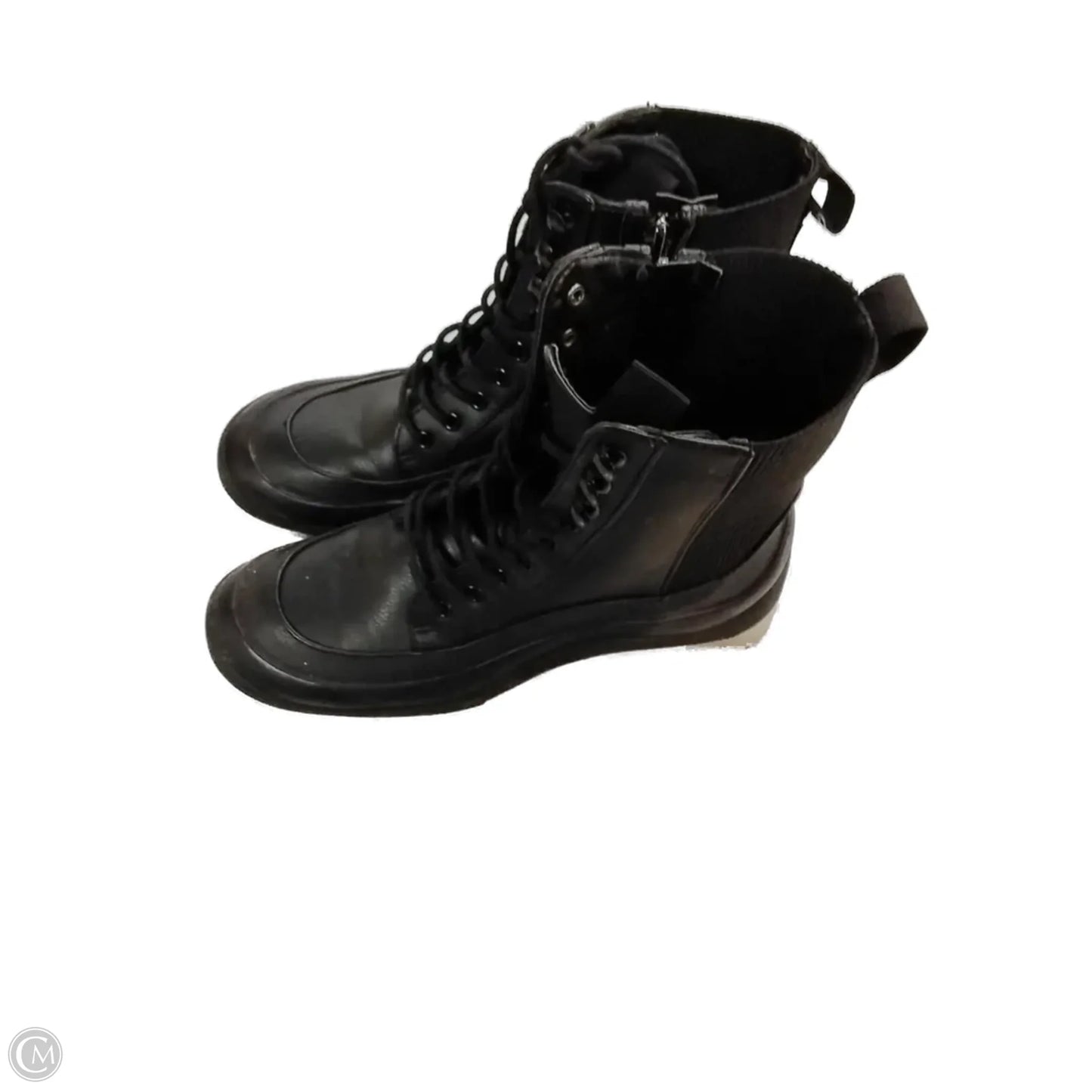 Boots Ankle Heels By Clothes Mentor In Black, Size: 7
