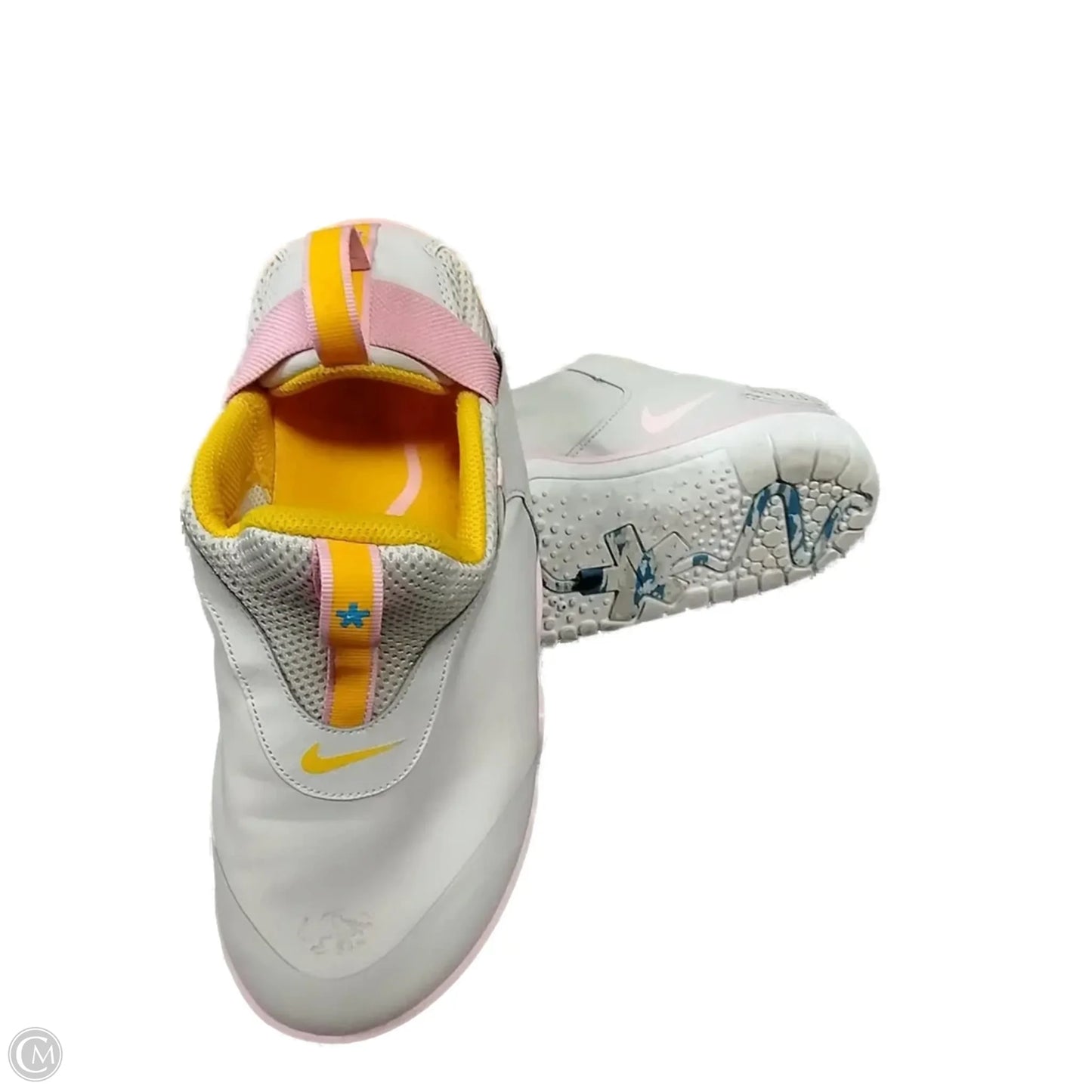 Shoes Sneakers By Nike In Grey & Yellow, Size: 8.5