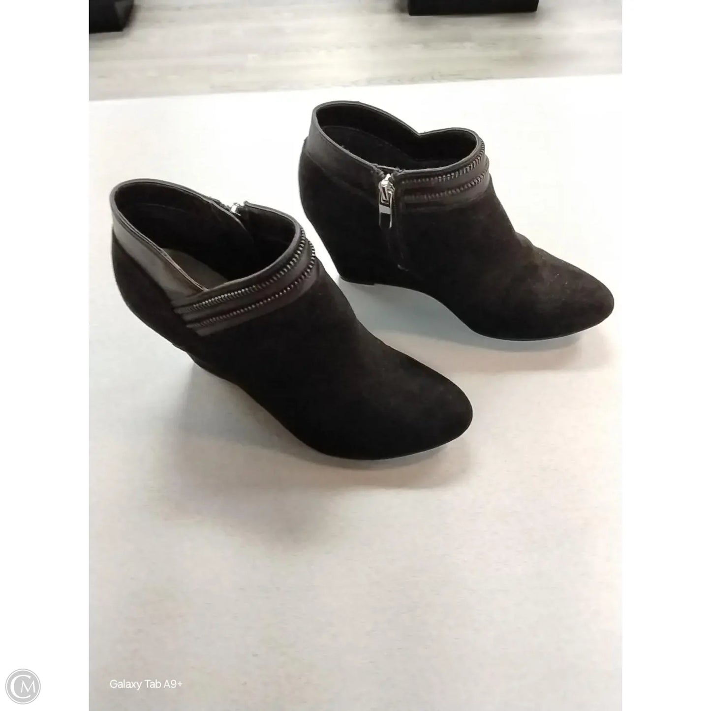 Shoes Heels Wedge By Xappeal In Black, Size: 8