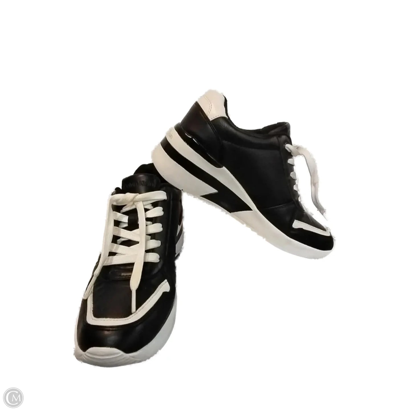 Shoes Sneakers By Calvin Klein In Black & White, Size: 8