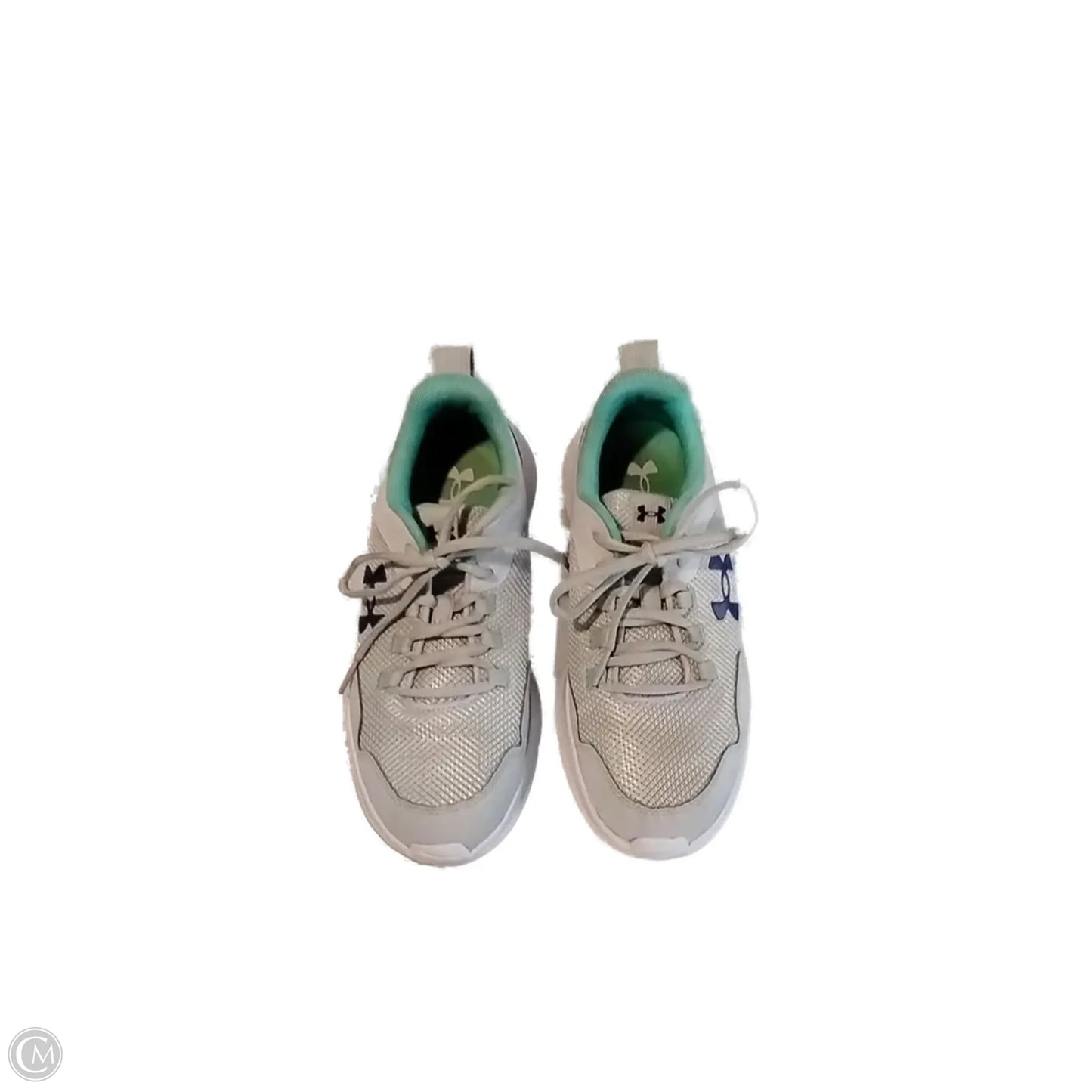 Shoes Sneakers By Under Armour In Green & White, Size: 6.5