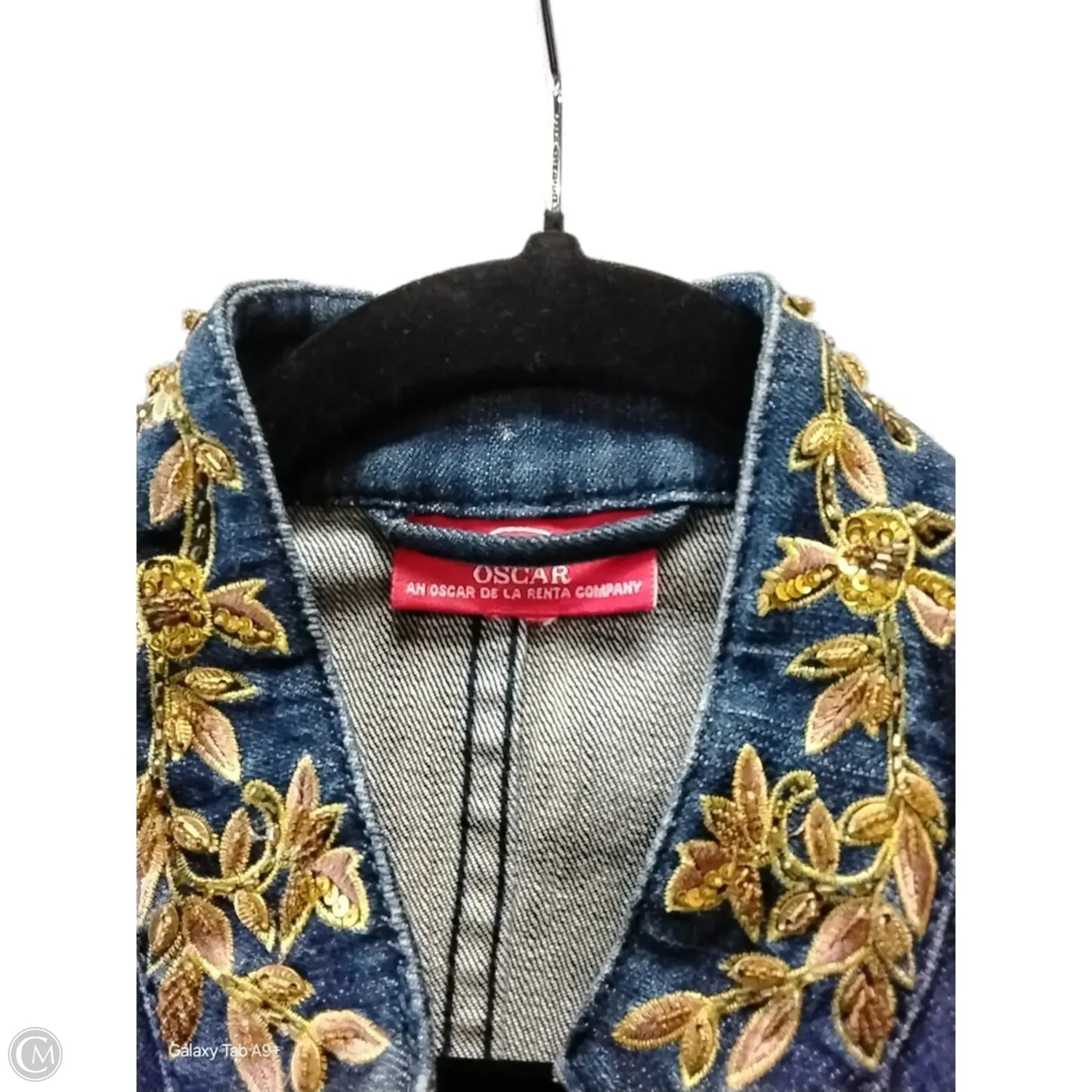 Jacket Denim By Clothes Mentor In Blue Denim, Size: S