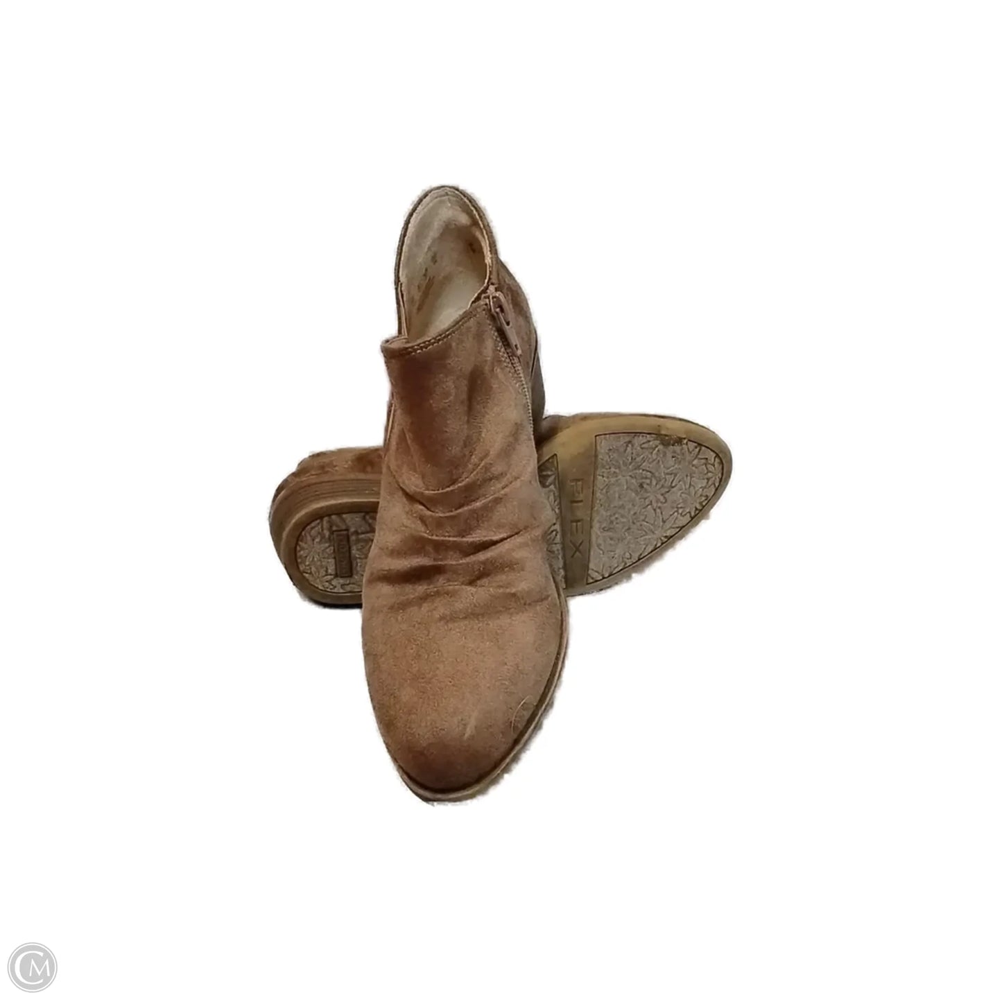 Boots Ankle Heels By Life Stride In Brown, Size: 7