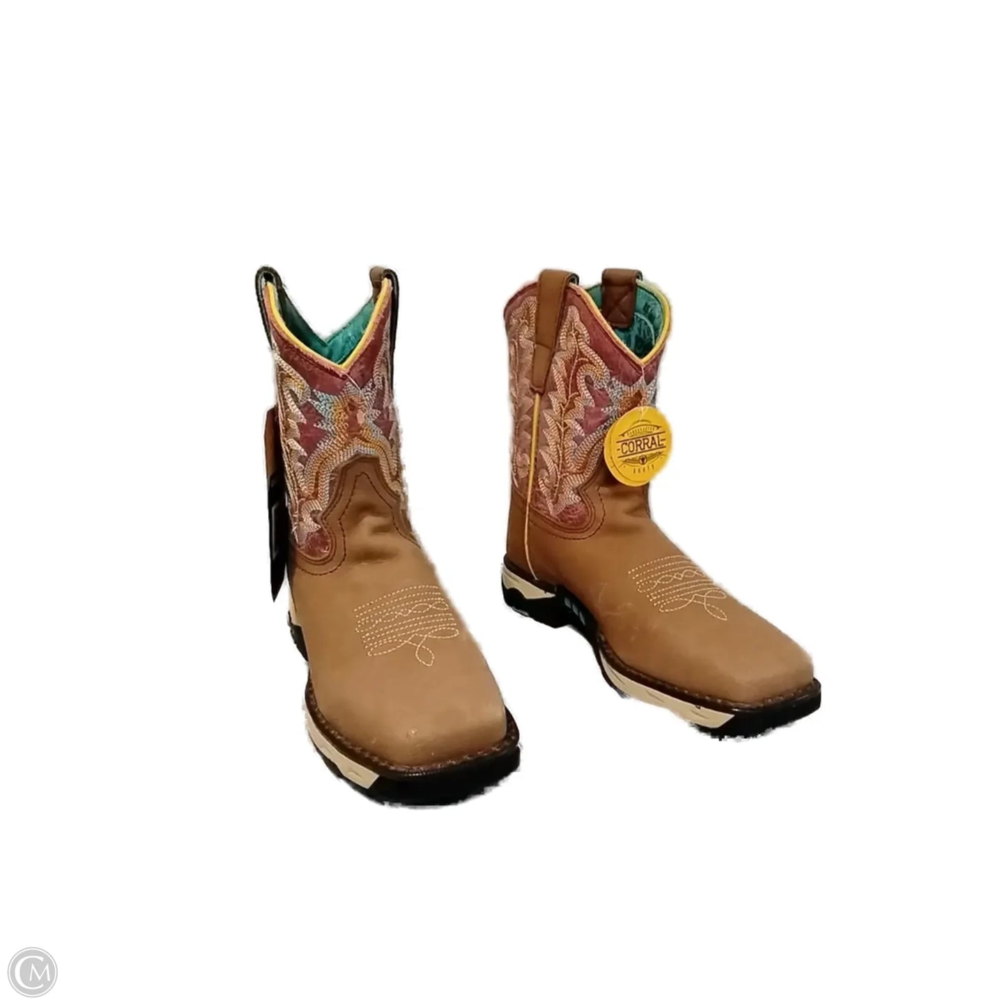 Boots Western By Corral In Purple & Tan, Size: 6.5
