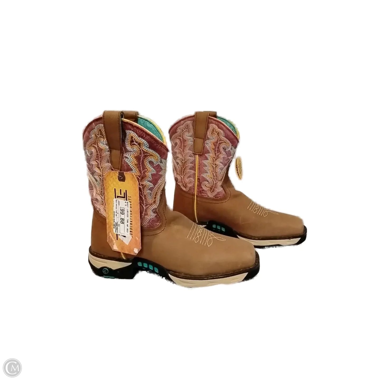 Boots Western By Corral In Purple & Tan, Size: 6.5