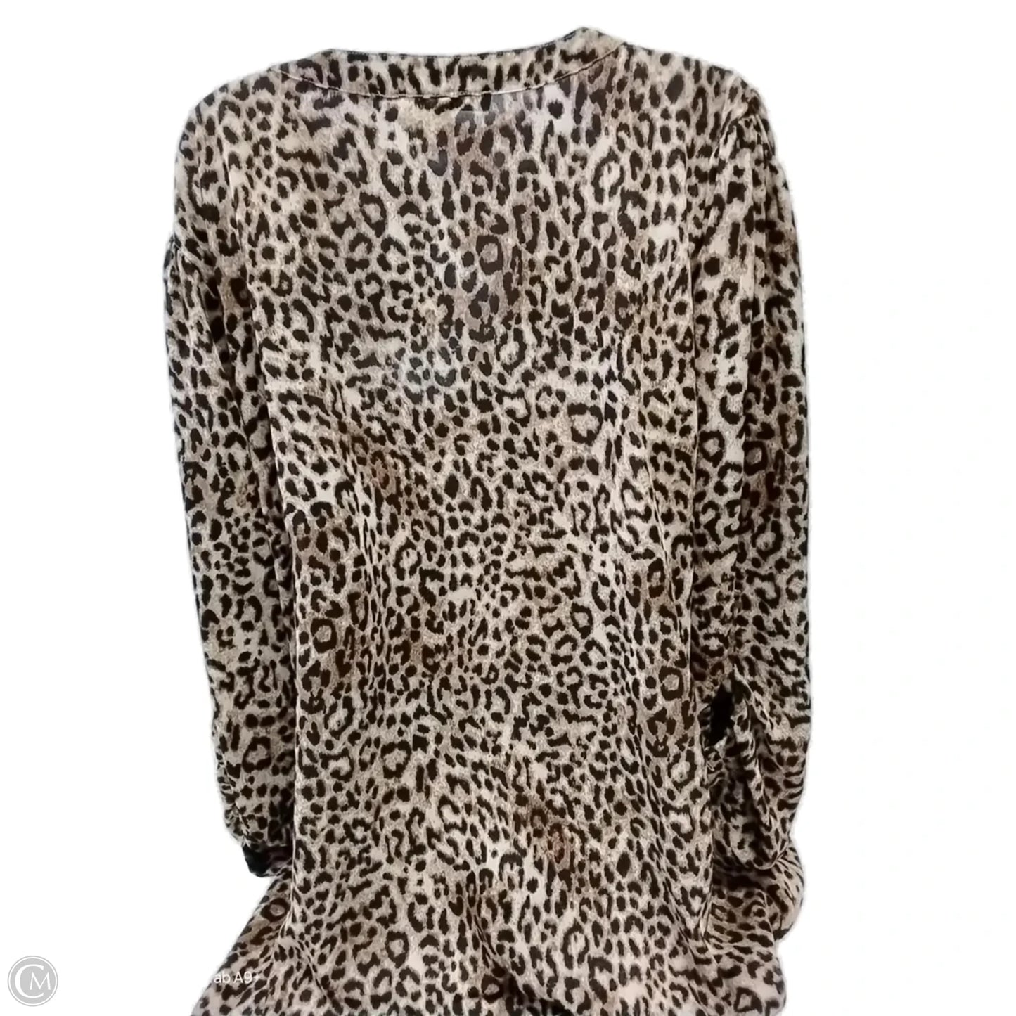 Blouse Long Sleeve By Daniel Rainn In Animal Print, Size: 3x