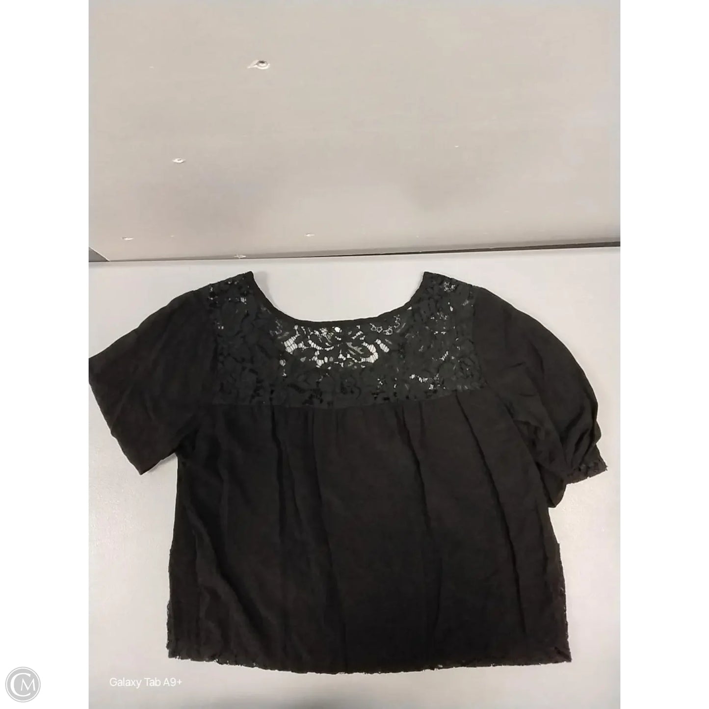 Blouse Long Sleeve By Clothes Mentor In Black, Size: L