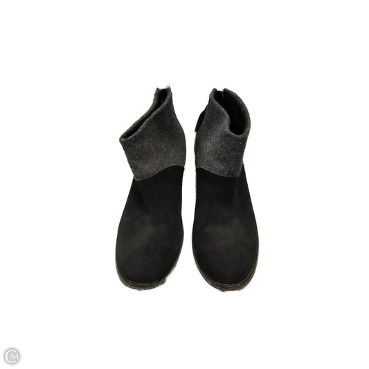 Boots Ankle Heels By Toms In Black & Grey, Size: 8