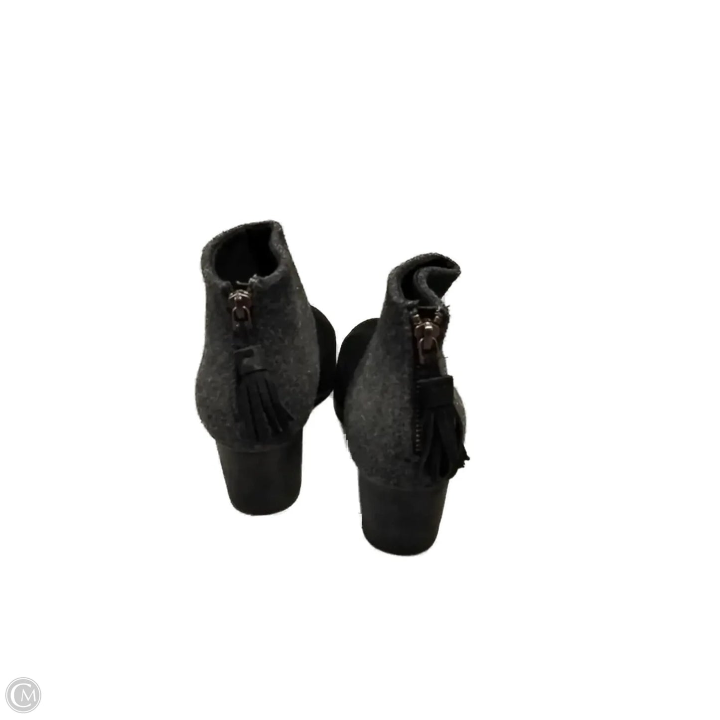 Boots Ankle Heels By Toms In Black & Grey, Size: 8