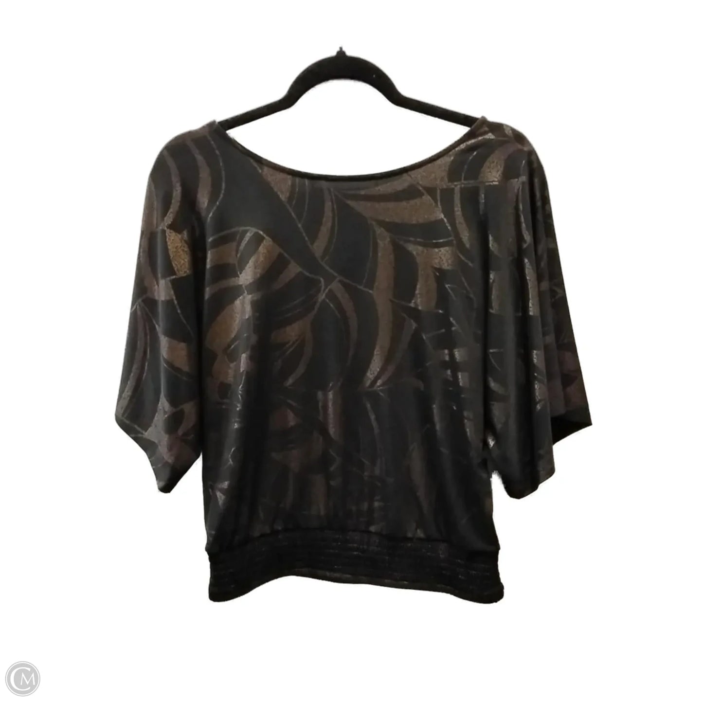 Blouse Short Sleeve By White House Black Market In Bronze, Size: Xxs