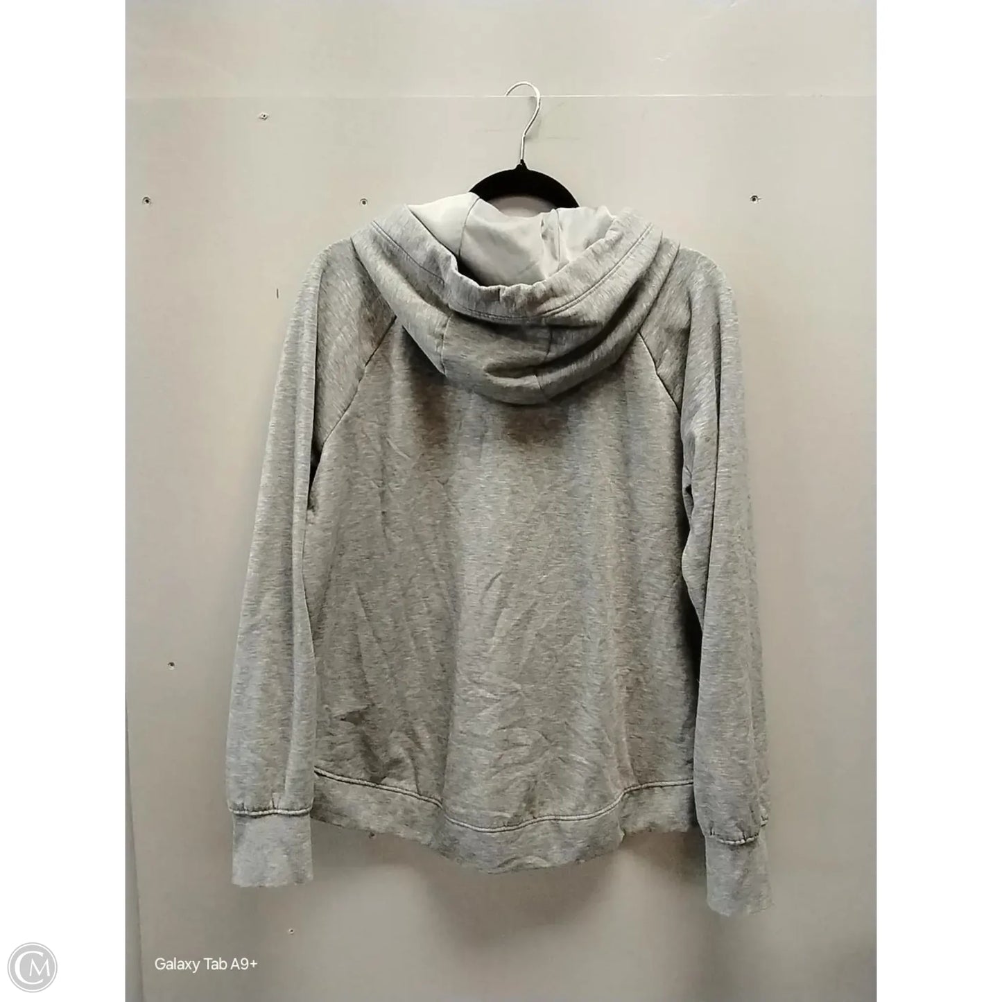 Athletic Sweatshirt Hoodie By Athletic Works In Grey, Size: L