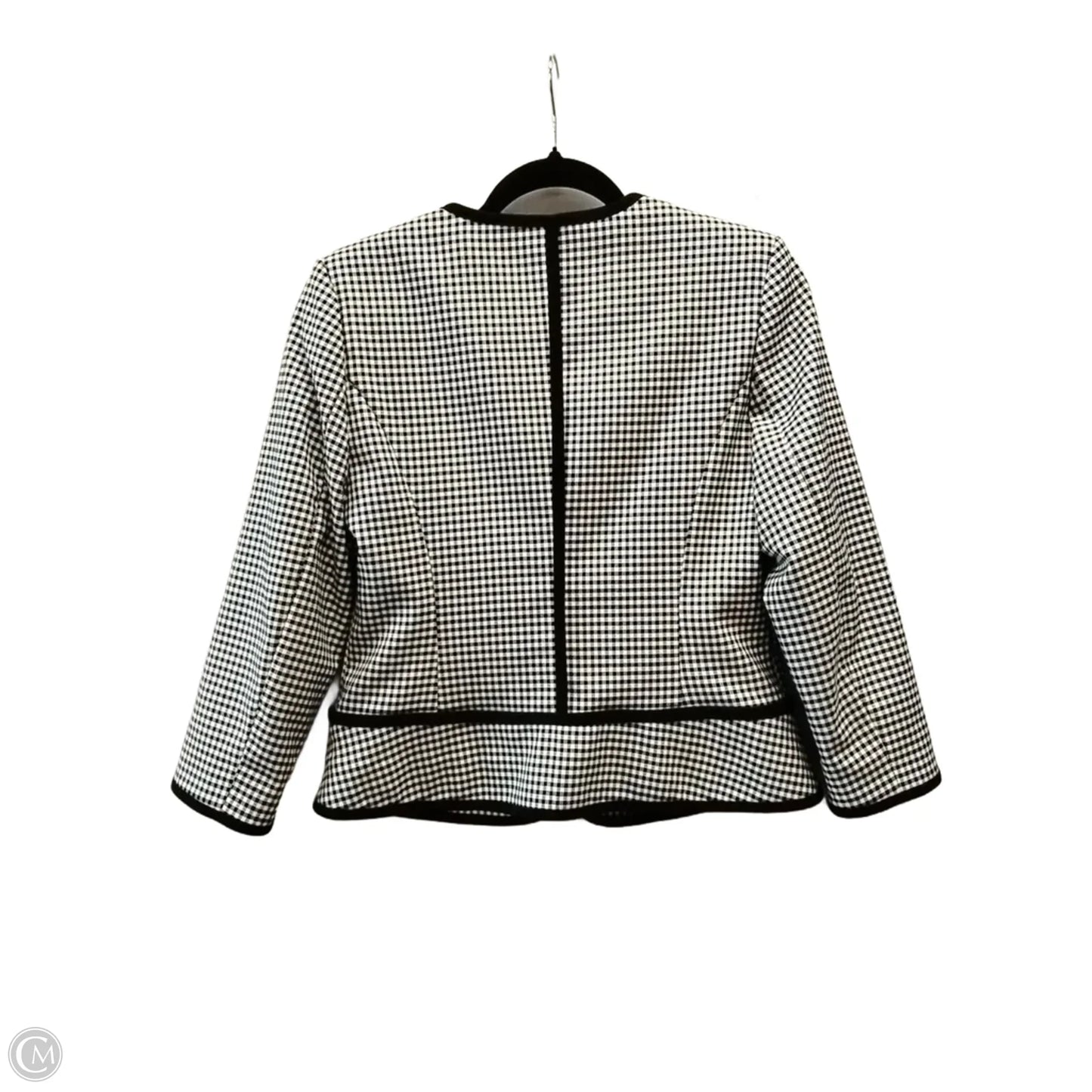 Blazer By Calvin Klein In Checkered Pattern, Size: S