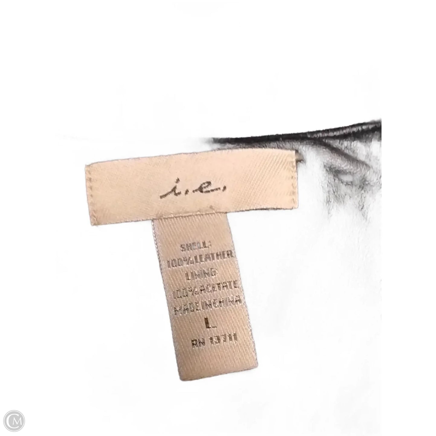 Jacket Leather By Clothes Mentor In Black, Size: L