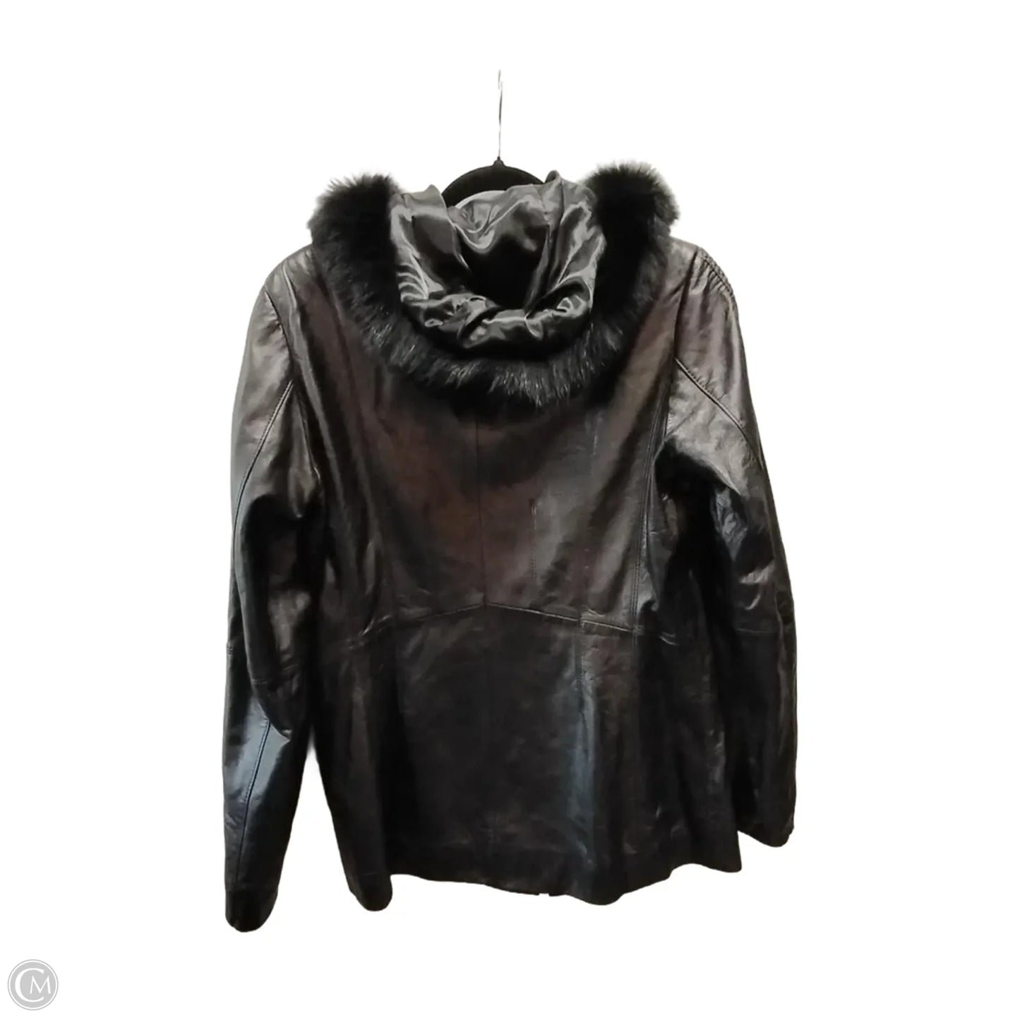 Jacket Leather By Marvin Richards In Black, Size: M