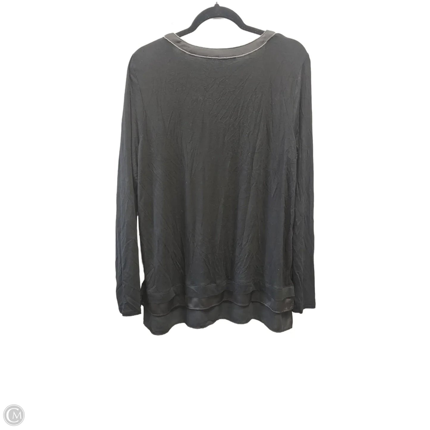 Top Long Sleeve Basic By White House Black Market In Black, Size: L