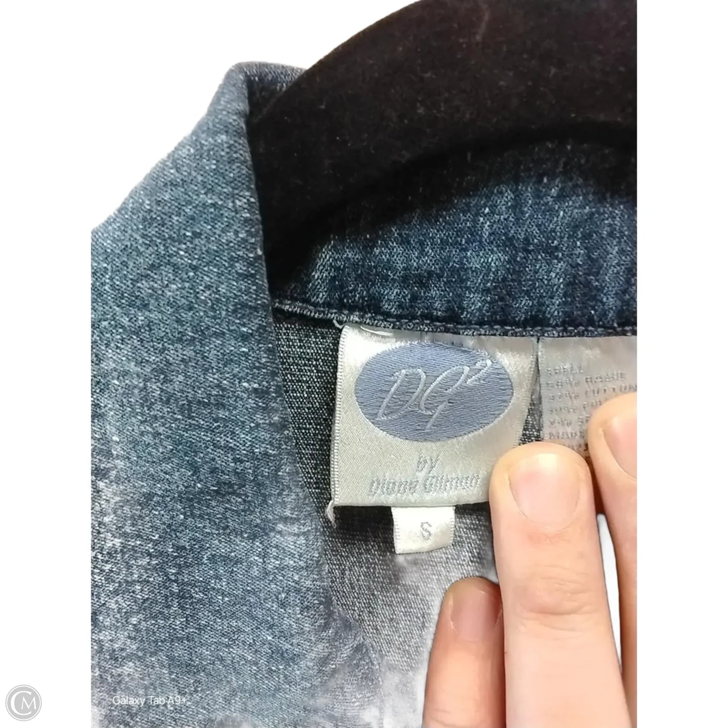 Jacket Denim By Dg2 In Floral Print, Size: S