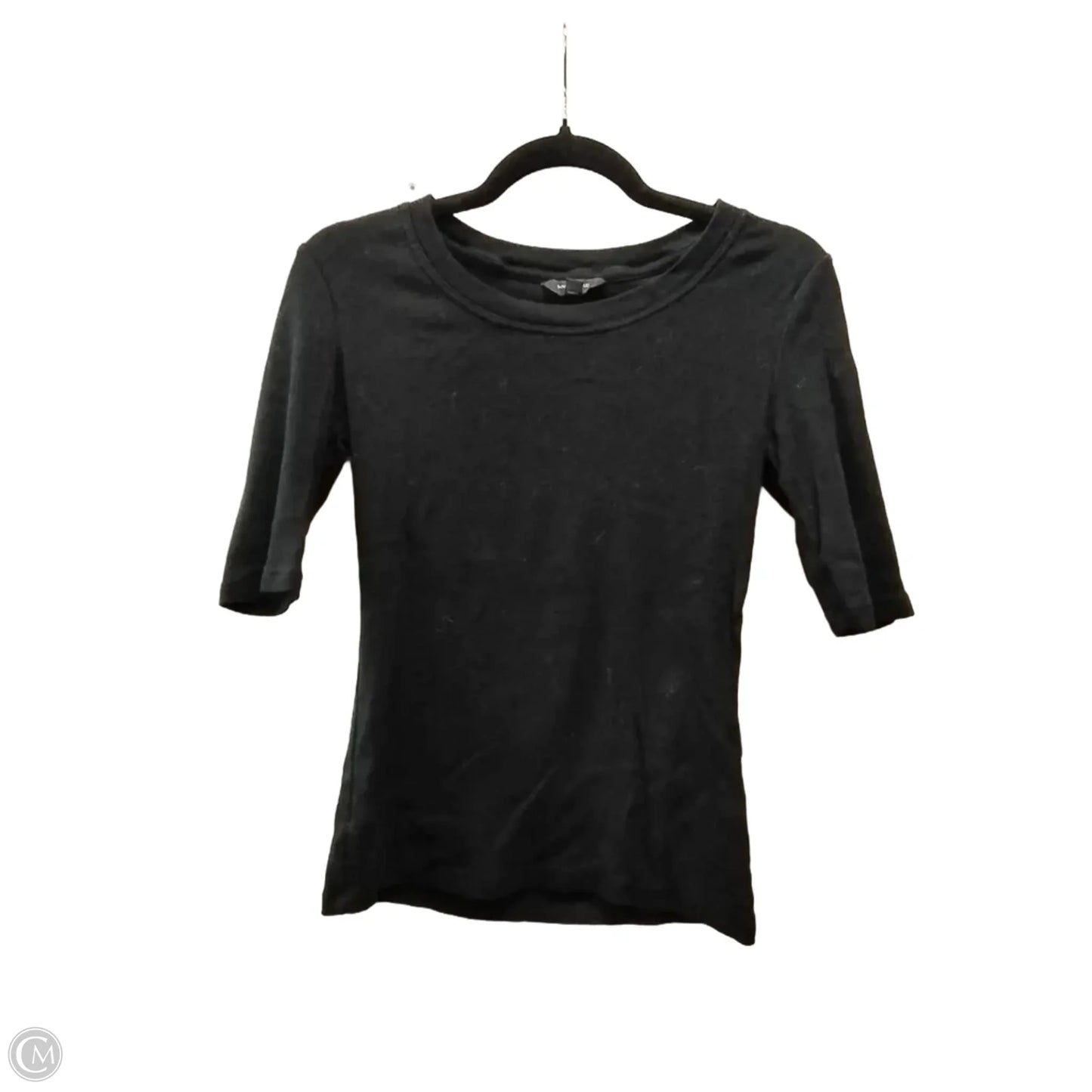 Top 3/4 Sleeve Basic By Banana Republic In Black, Size: S