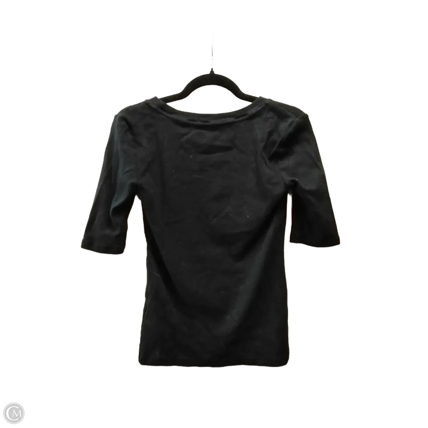 Top 3/4 Sleeve Basic By Banana Republic In Black, Size: S