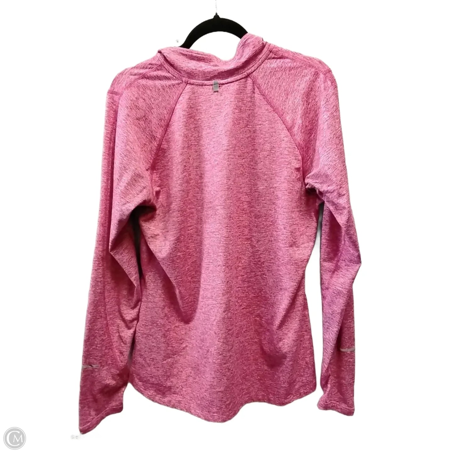 Athletic Top Long Sleeve Collar By Nike Apparel In Pink, Size: L