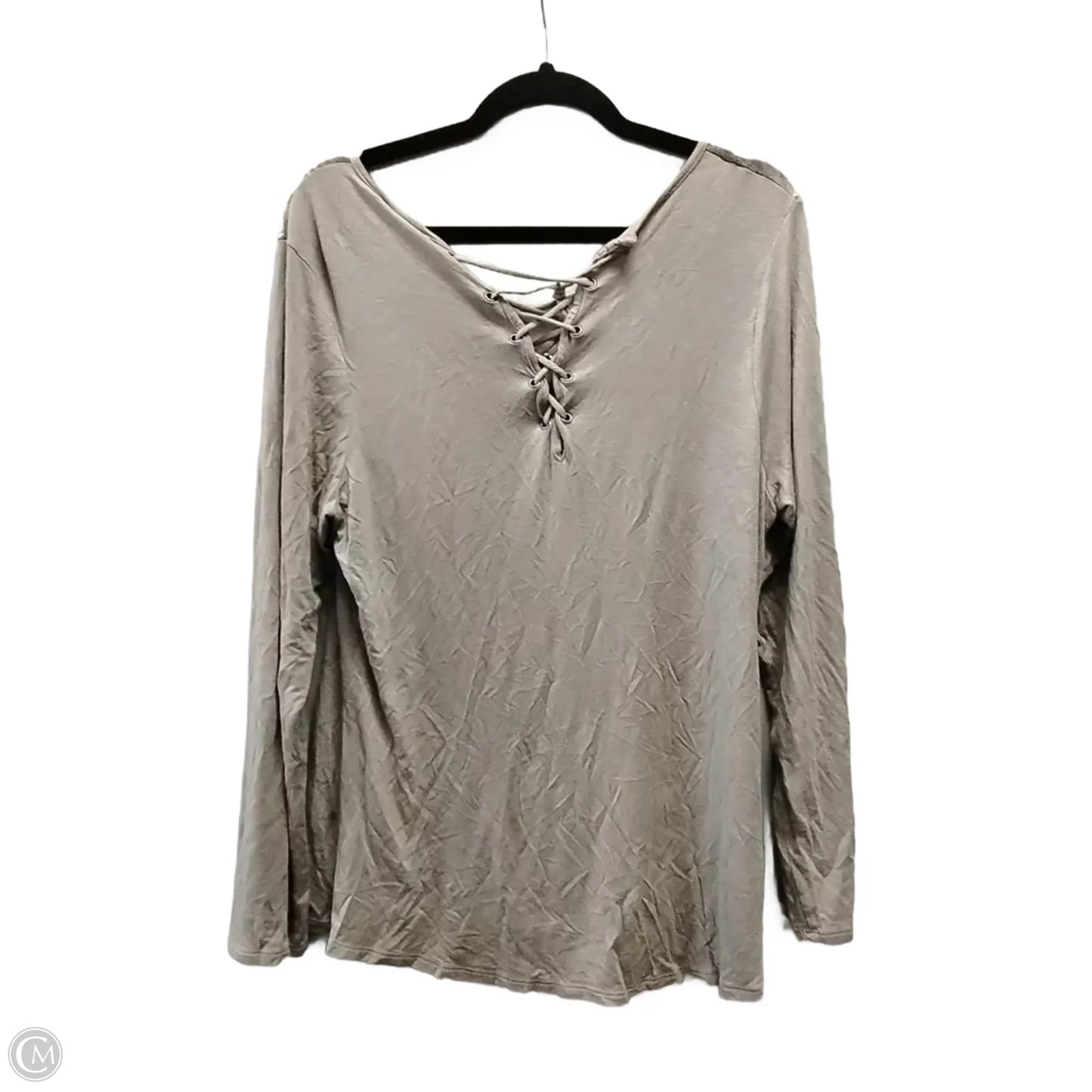 Top Long Sleeve By Harley Davidson In Beige, Size: 1x