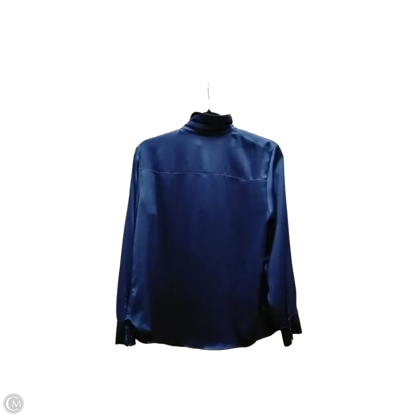 Blouse Long Sleeve By Chicos In Navy, Size: S