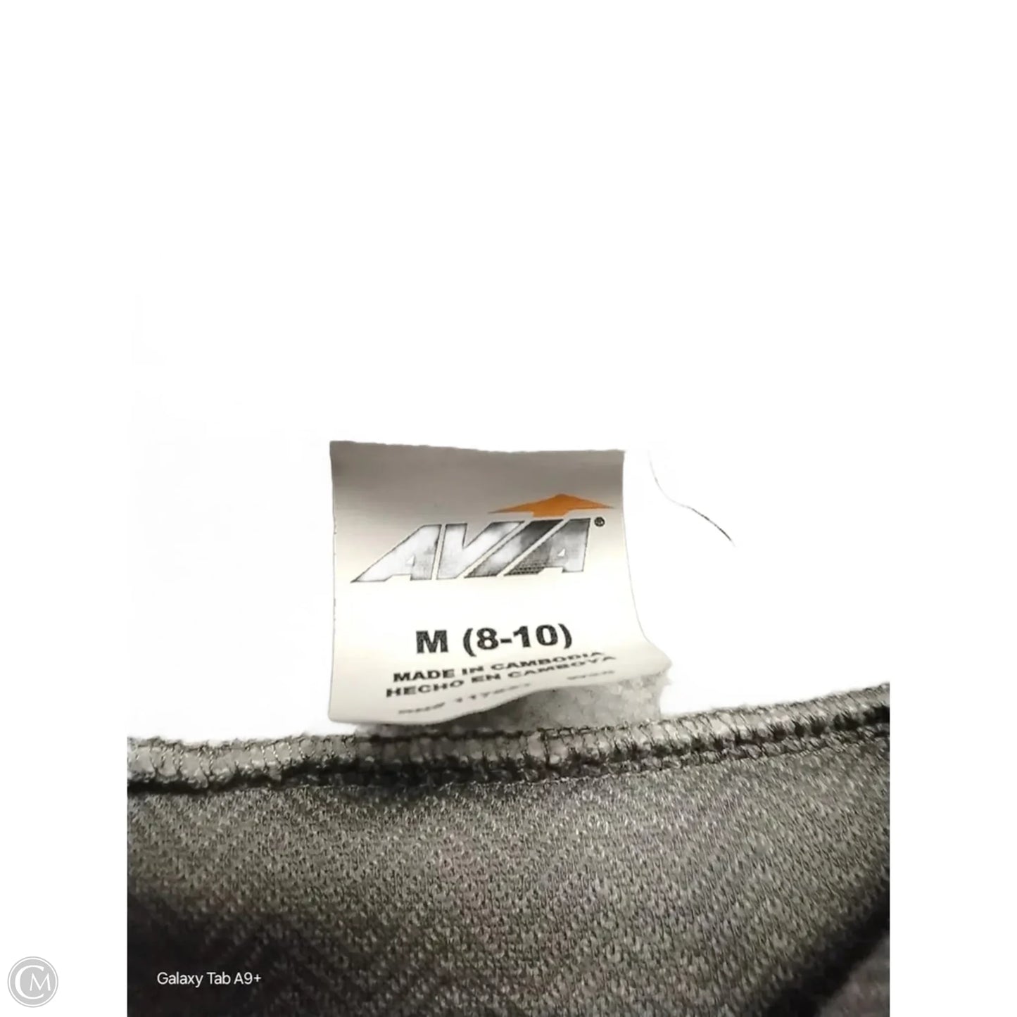 Sweatshirt Collar By Avia In Grey, Size: M