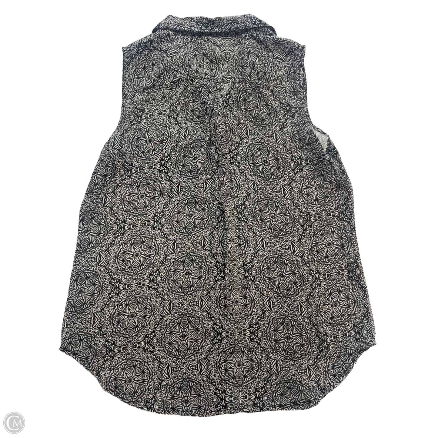 Blouse Sleeveless By Liz Claiborne In Geometric Pattern, Size: S