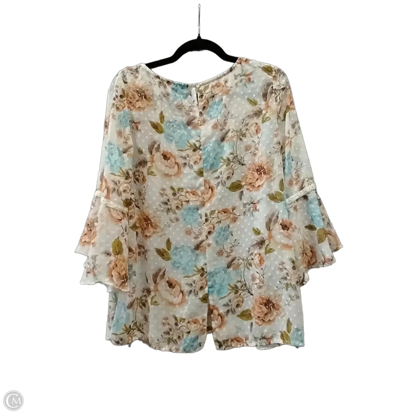 Blouse Long Sleeve By Sara Michelle In Floral Print, Size: M