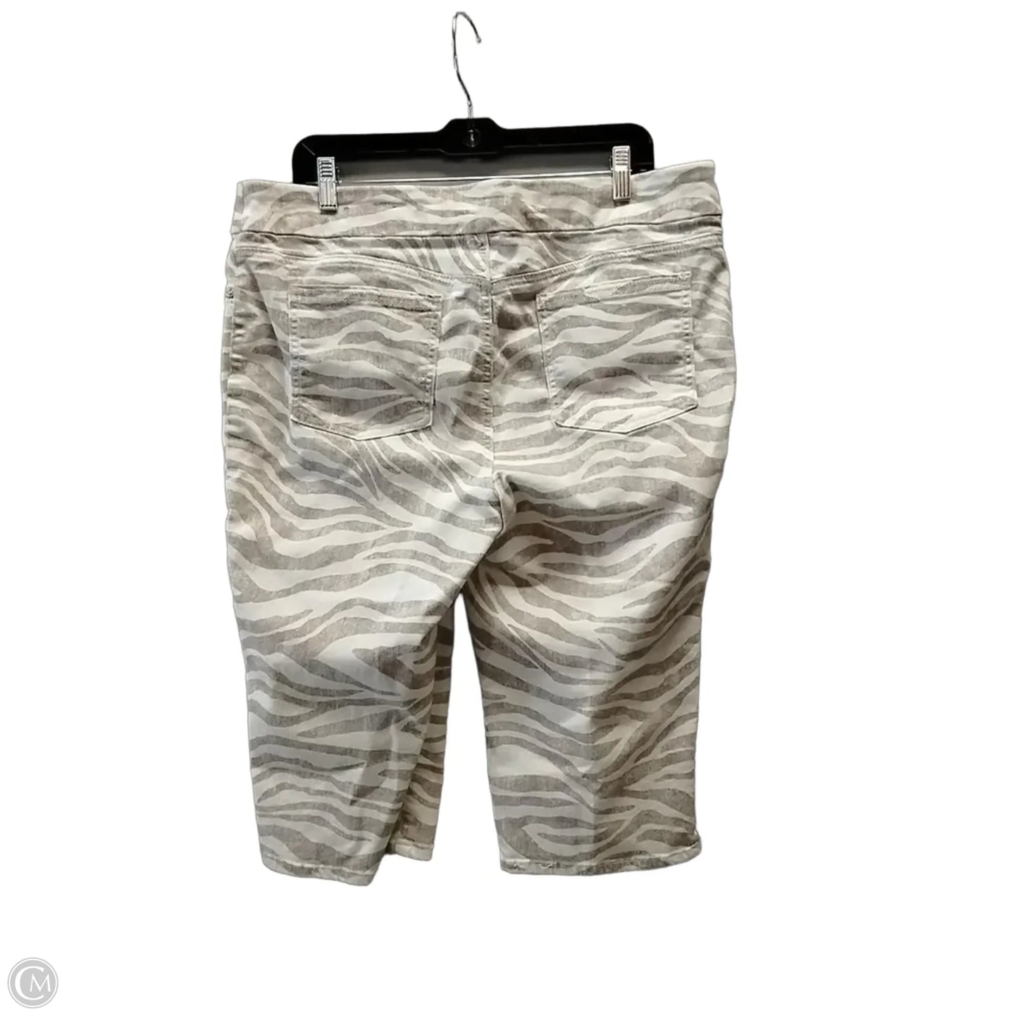 Capris By Chicos In Zebra Print, Size: 16