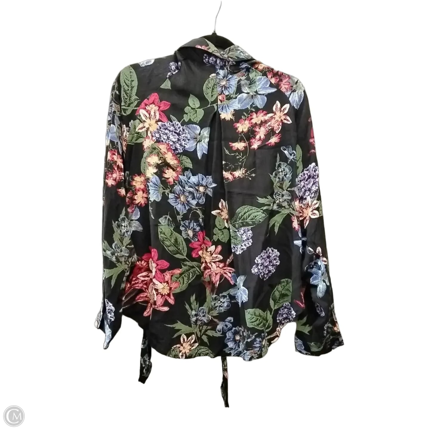Top Long Sleeve By Artistic Works By Lu In Floral Print, Size: L