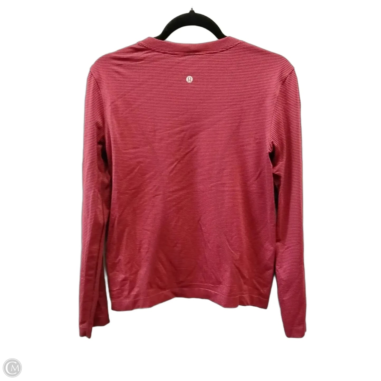 Athletic Top Long Sleeve Crewneck By Lululemon In Striped Pattern, Size: S