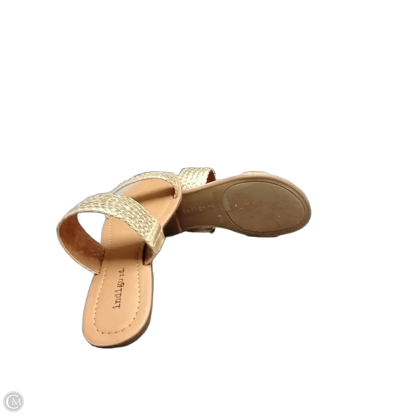 Sandals Flats By Indigo Rd In Gold & Tan, Size: 6.5