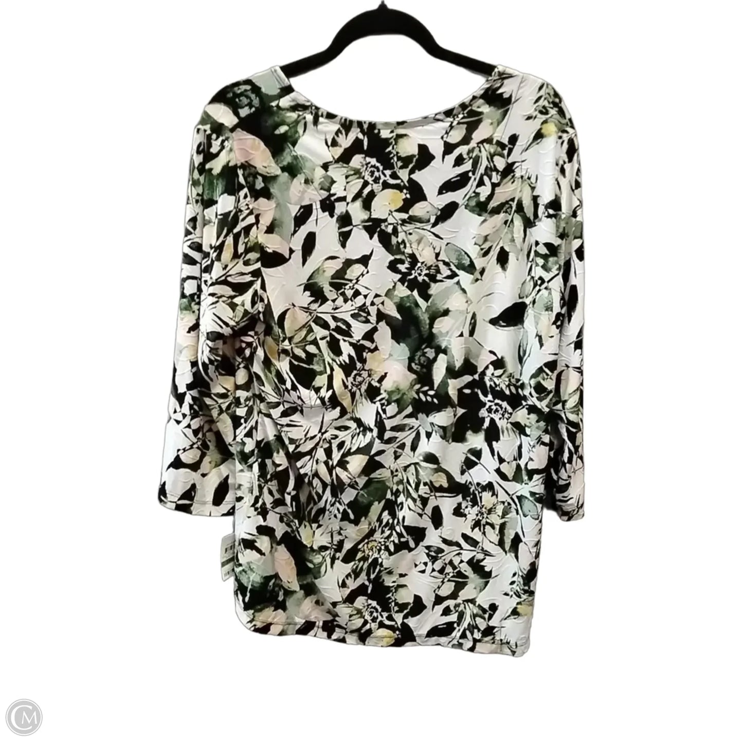 Blouse Long Sleeve By Jm Collections In Floral Print, Size: L