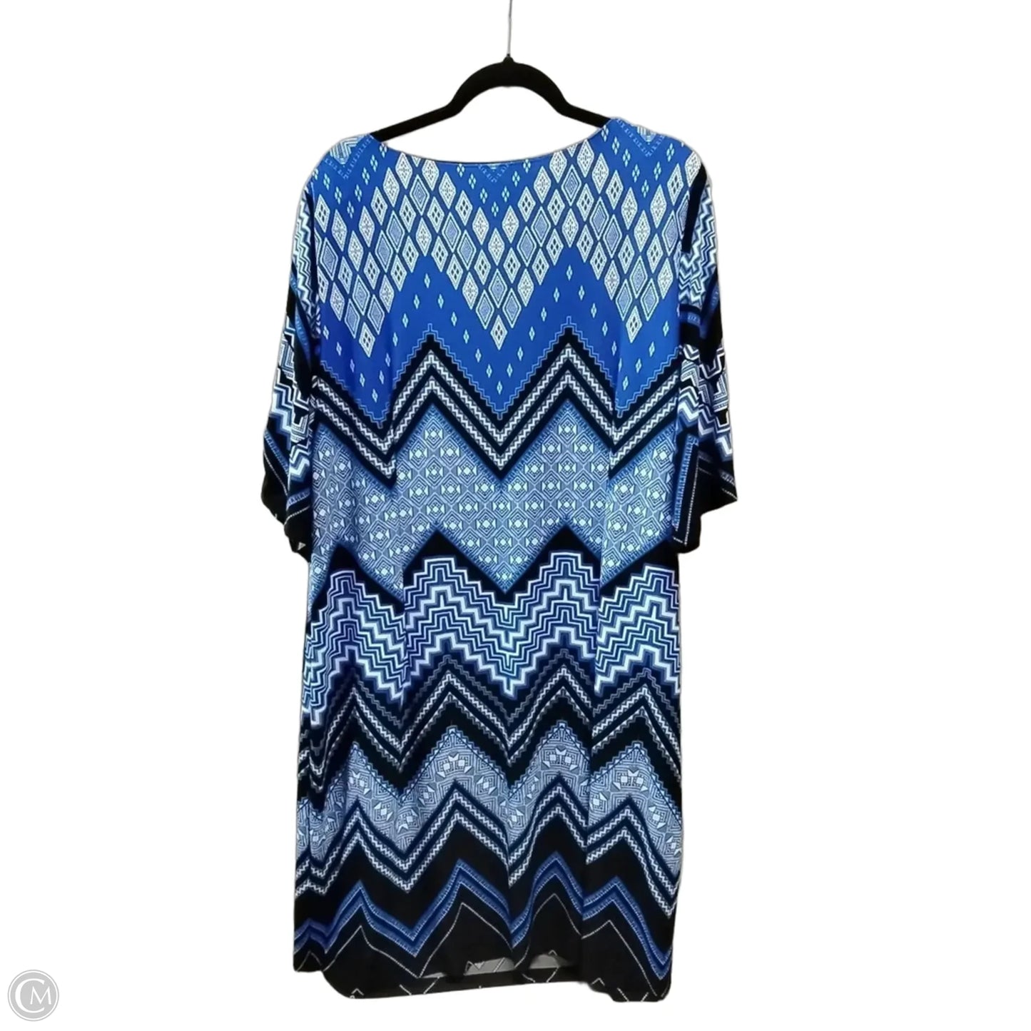 Dress Casual Midi By Studio 1 In Black & Blue, Size: 20