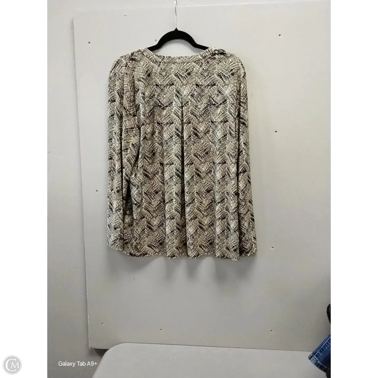 Blouse Long Sleeve By Anne Klein In Animal Print, Size: Xl