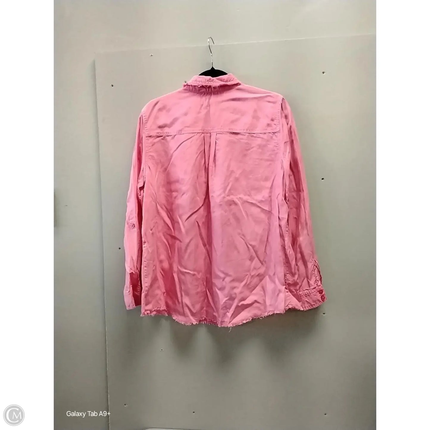 Blouse Long Sleeve By Chicos In Pink, Size: L