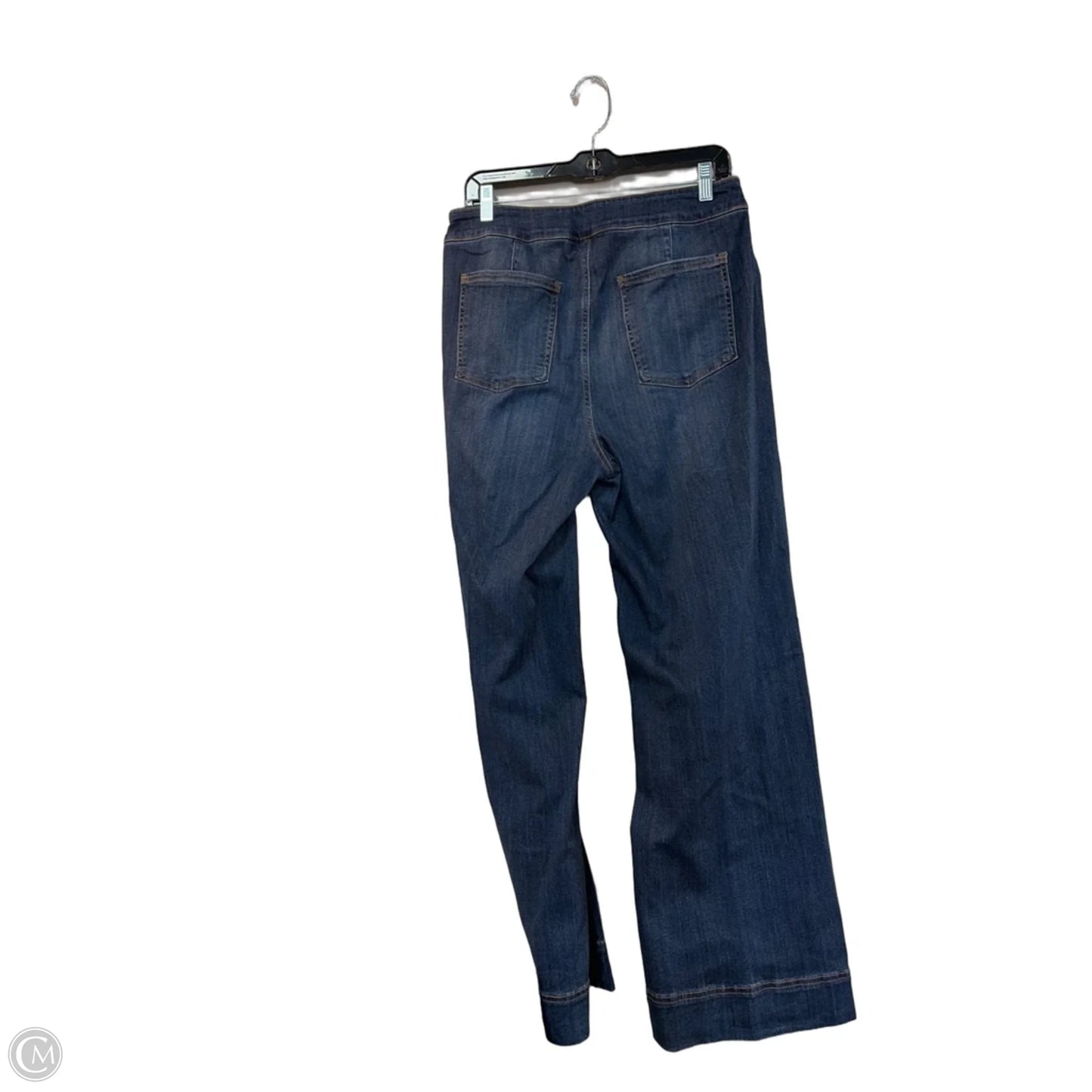 Jeans Flared By Chicos In Blue Denim, Size: 10
