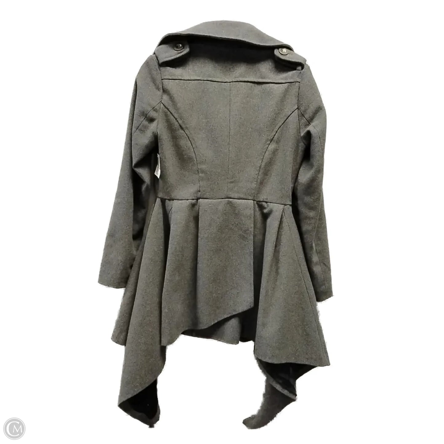 Coat Trench Coat By Venus In Grey, Size: Xs