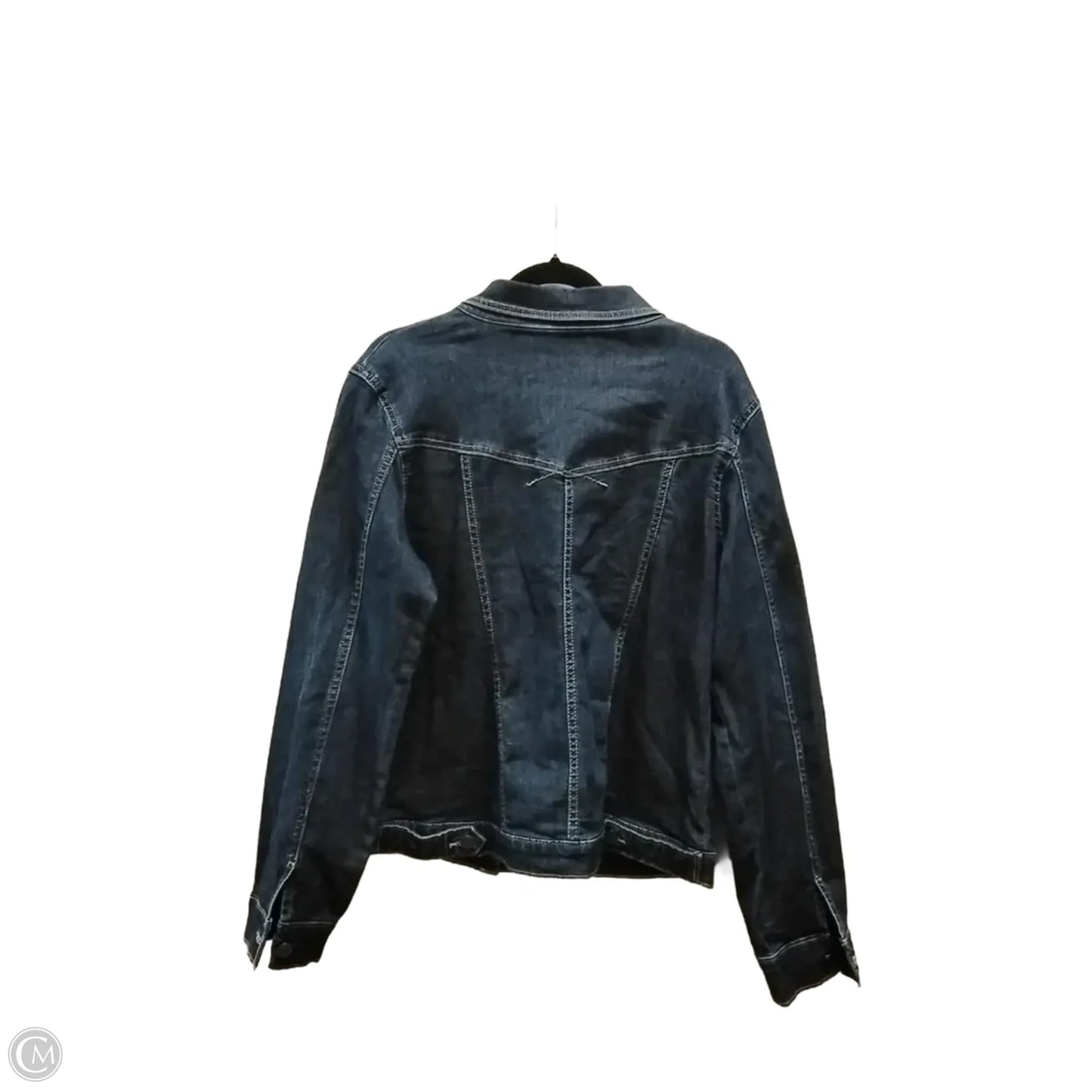 Jacket Denim By Lee In Blue, Size: Xl