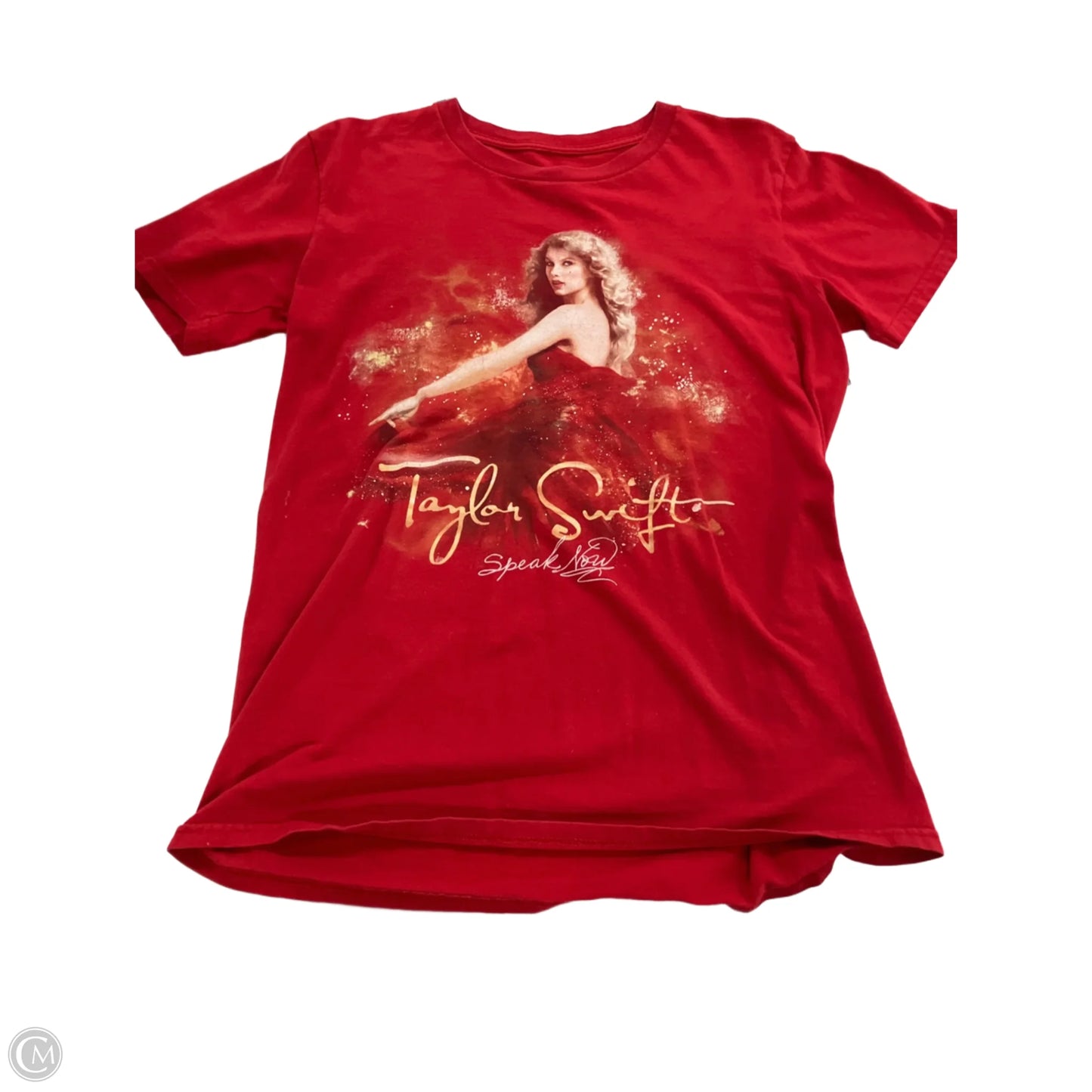 Top Short Sleeve By Clothes Mentor Taylor Swift In Red, Size: S