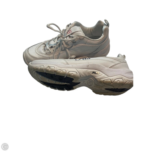 Shoes Athletic By Fila In White, Size: 9.5