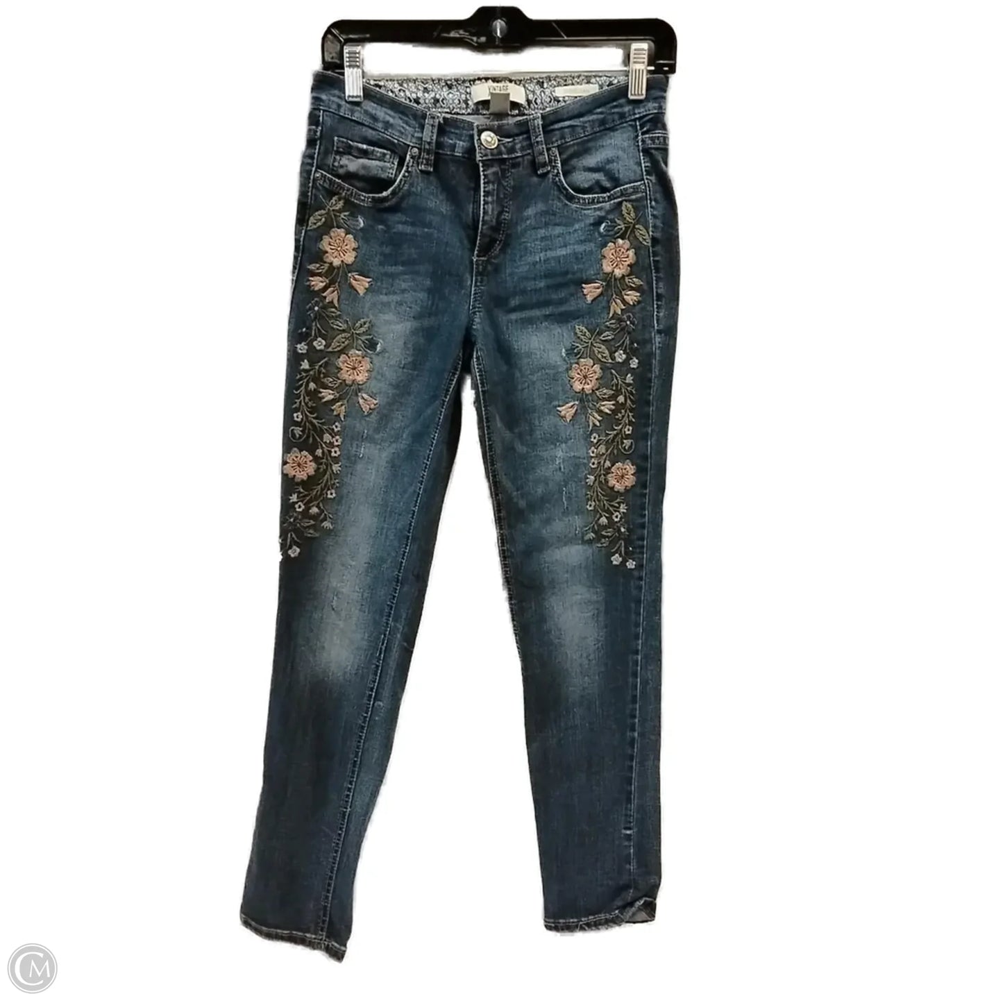 Jeans Skinny By Vintage America In Blue Denim, Size: 2