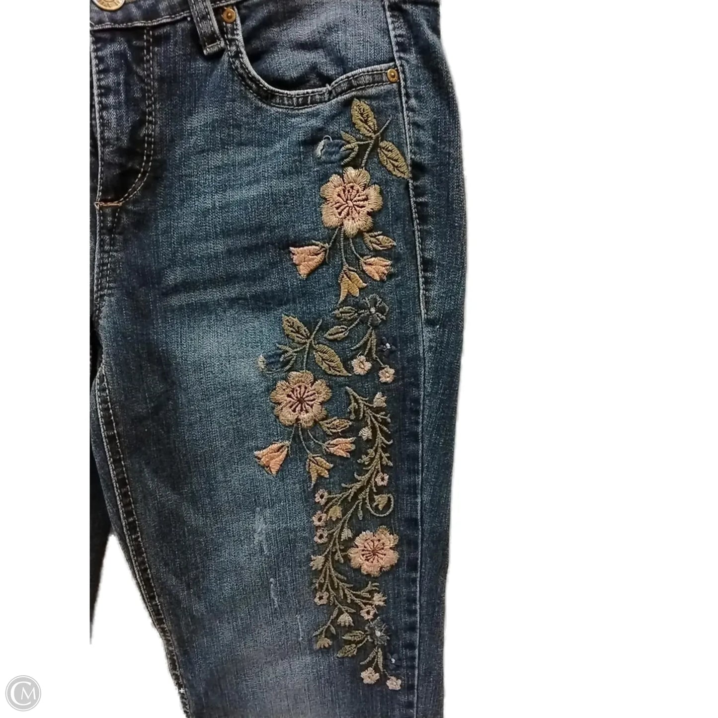 Jeans Skinny By Vintage America In Blue Denim, Size: 2