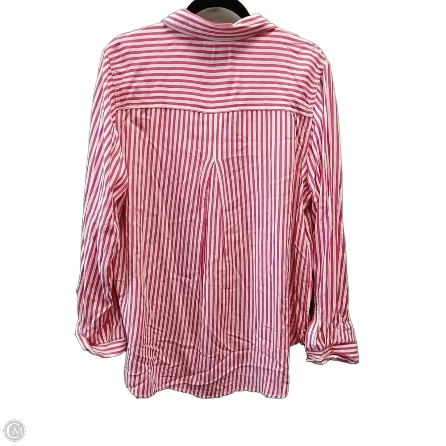Blouse Long Sleeve By Velvet Heart In Striped Pattern, Size: Xl