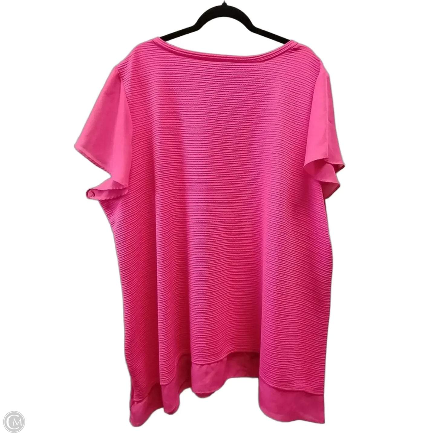 Blouse Short Sleeve By Avenue In Red, Size: 4x